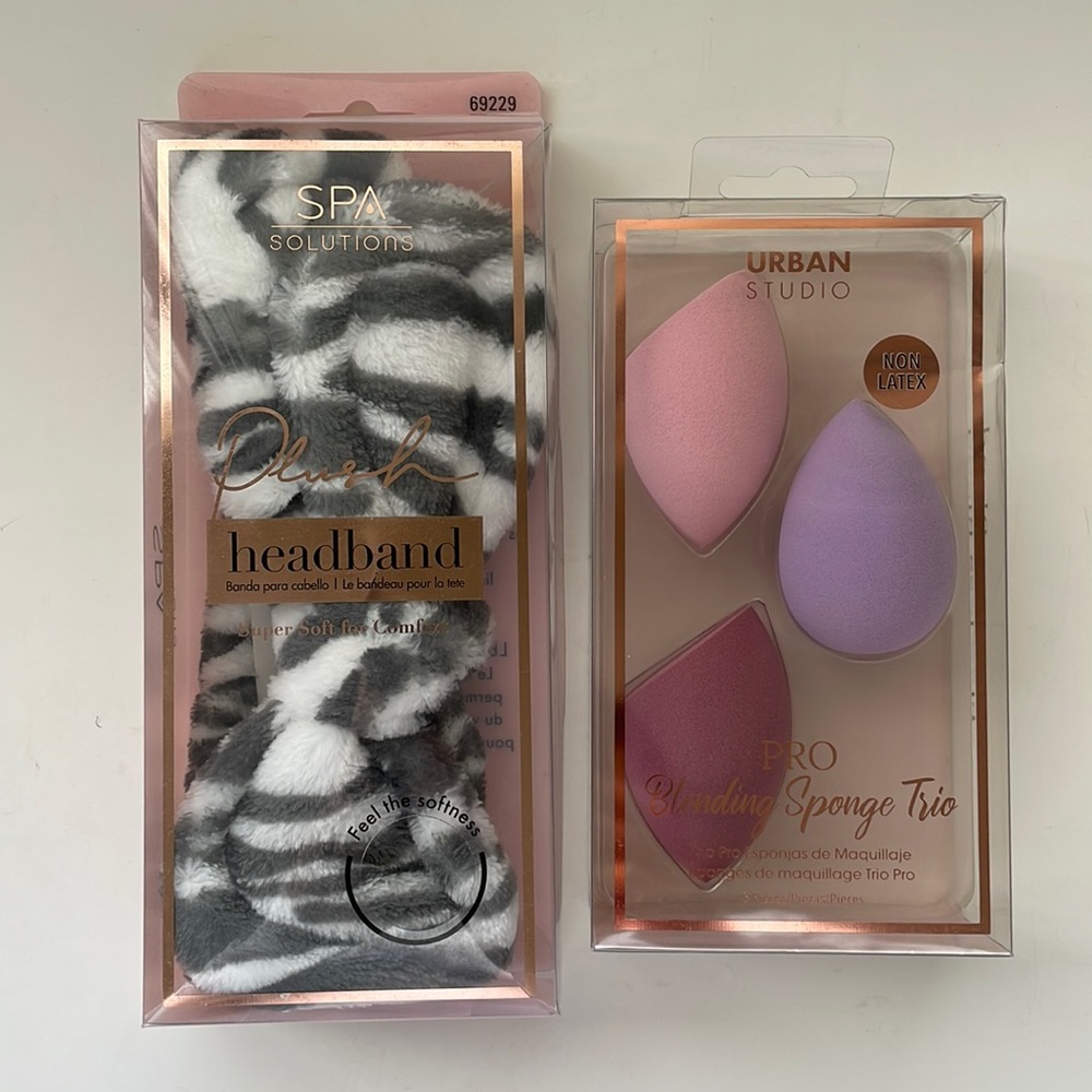 NEW Headband & Pro Make Up Blending Sponges - Bundle of Two